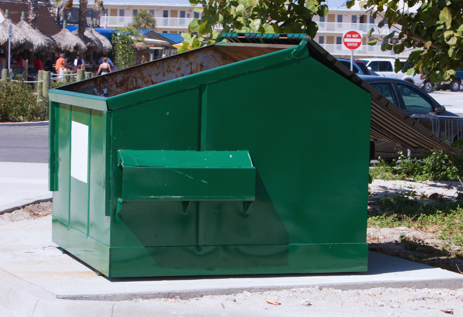 green dumpster